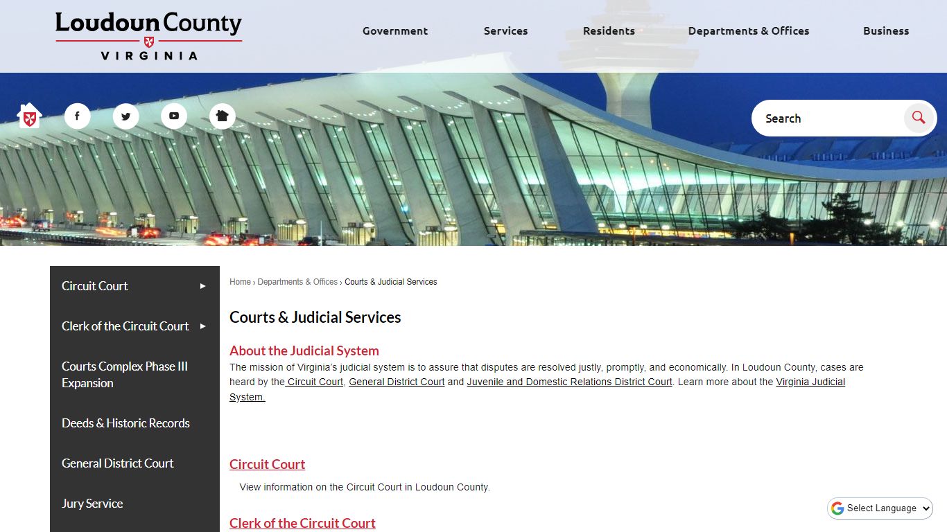 Courts & Judicial Services | Loudoun County, VA - Official ...